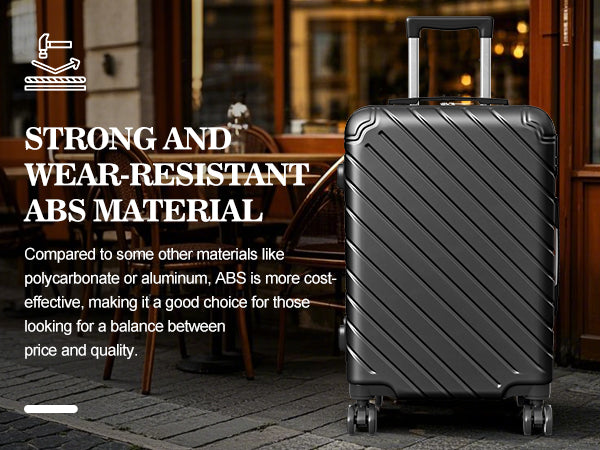 4 Piece Luggage Sets Lightweight Waterproof with 360° Silent Wheels 3 Level Telescopic Handles Hardside Spinner Suitcases Free Covers & Hangers