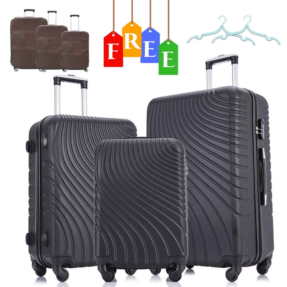 3 Piece Luggage Set - Carry-On Hardshell Luggage Set for Business Travel