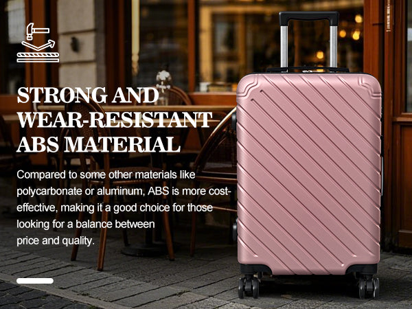 4 Piece Luggage Sets Lightweight Waterproof with 360° Silent Wheels 3 Level Telescopic Handles Hardside Spinner Suitcases Free Covers & Hangers