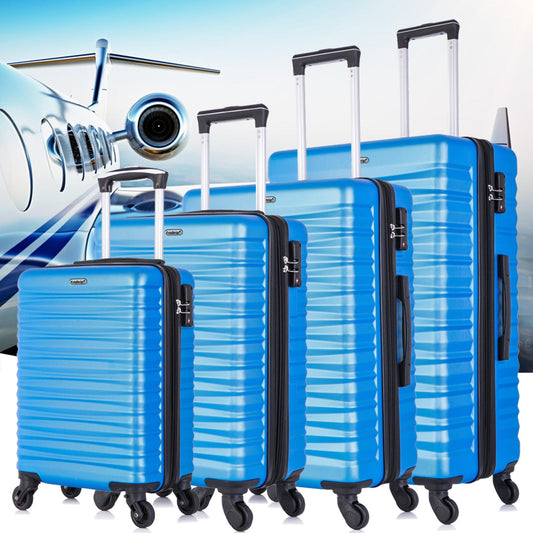 4 Piece Luggage Set - Carry-On Hardshell Luggage Set for Business Travel with TSA customs lock