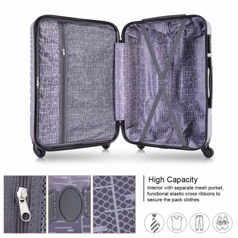 3 Piece Luggage Set - Carry-On Hardshell Luggage Set for Business Travel