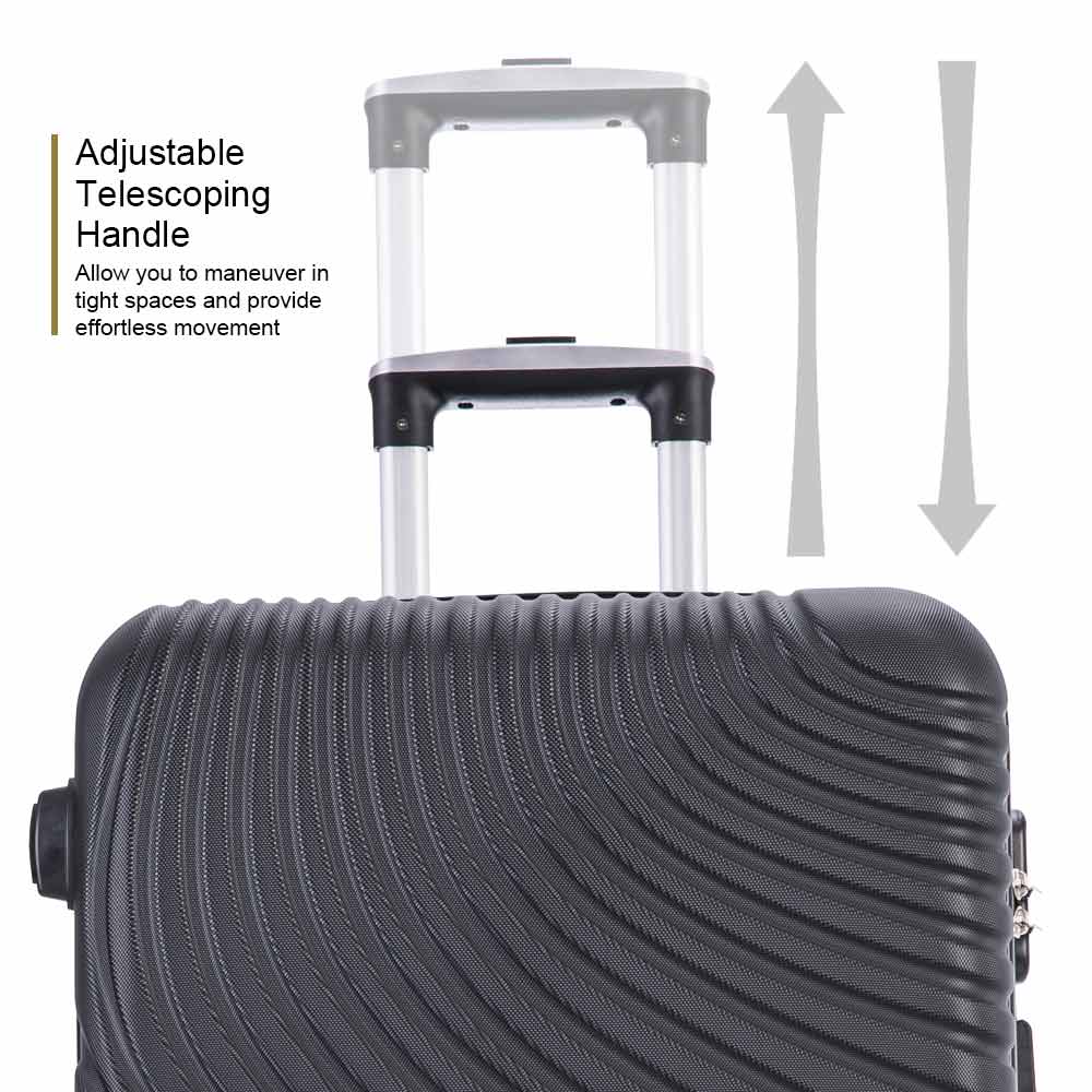 3 Piece Luggage Set - Carry-On Hardshell Luggage Set for Business Travel